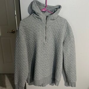 Express Gray Quarter Zip Hoodie